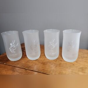 4 Remy Martin Fine Champagne Cognac Glasses (Frosted – Etched 8 oz 4.5 in tall)
